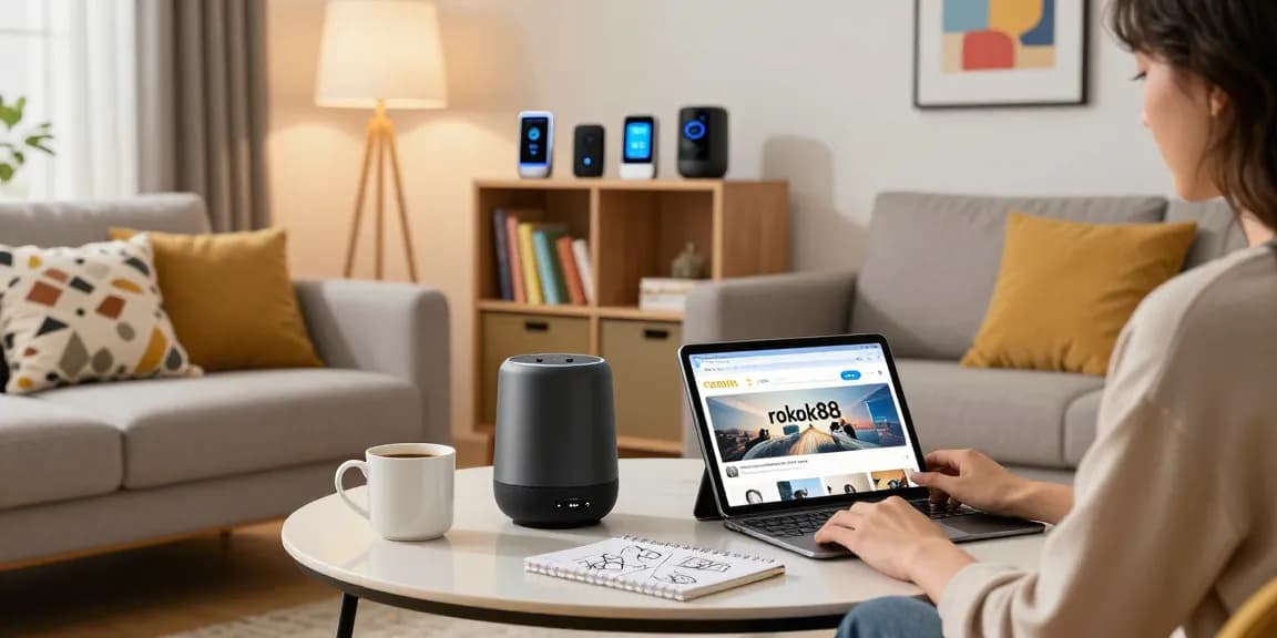 Exploring rokok88 for modern home electronics solutions in stylish living room.