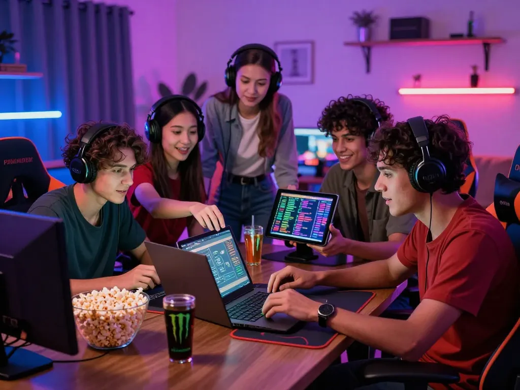 Dynamic gaming scene illustrating friends engaging in MM88 online betting and entertainment.