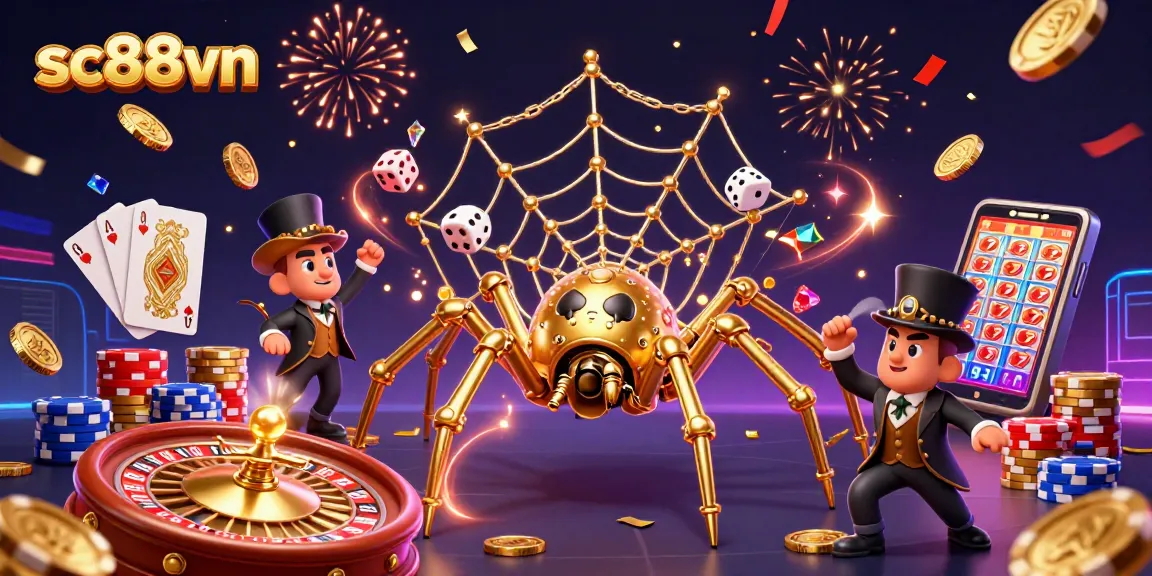 Experience thrilling gaming with SC88VN's vibrant casino elements and steampunk characters.
